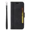 Adecuado para funda de cuero para teléfono móvil iPhone16 16plus esmerilada con hebilla lateral tarjetero con cuerda portátil funda protectora