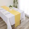 Caminho de mesa de cetim para eventos de casamento em hotéis, toalha de mesa de cetim de poliéster para comércio exterior, decoração de saia de mesa, jogo americano estilo nórdico