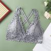 Alça Cruzada Renda Costas Bonitas Puro Desejo Sexy Vazado Respirável Push-Up Seios Pequenos Mostrando Grande Push-Up Sem Aro Lingerie Atacado