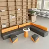 Área de Recepción de Oficina Creativa Combinación con Forma Especial Institución de Capacitación Sencilla Área de Descanso Simple Moderna Sofá de Recepción para Ocio