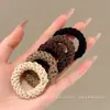 2026 Novo Elástico de Cabelo Durável de Alta Elasticidade Corda de Cabelo de Borracha Trançada para Mulheres Coque Rabo de Cavalo Prendedor de Cabelo Tricotado