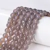 Ágata Cinza Natural Grau A Acessórios para Joias de Pulseira DIY Materiais para Miçangas Semi-Acabados Feitos à Mão Contas Soltas Venda por Atacado do Fabricante