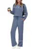 Traje de Commuting Primavera y Otoño 2026 para Mujer de Manga Larga con Cordón Color Sólido Conjunto de Pantalones Casuales Artículo Caliente Transfronterizo de Amazon