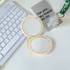 Espejo de Maquillaje Portátil Redondo Pequeño Plegable Espejo de Bolsillo con Tapa Flip de Doble Cara Pegamento de Crema DIY Venta al por Mayor Fábrica