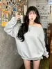 Tienda Independiente 2026 Sudadera Casual Suelta de Manga Larga Off-Shoulder para Mujer Versátil Venta al por Mayor