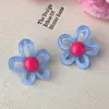 Pendientes de Verano con Bloques de Color Dopamina y Diseño de Flor Hueca para Mujer 2026 Nuevos Populares Únicos de Nicho Dulces Accesorios para Orejas