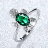 Anillo de tortuga colorido de platino y diamante azul más vendido transfronterizo moda para hombres y mujeres anillo simple una generación de venta al por mayor