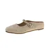 Zapatos de Mujer Redondos de Suela Plana Retro Estilo Francés para Aumentar la Altura, Mocasines de Punta Cerrada para Primavera y Verano, Versátiles de Nicho para Uso en Exteriores