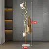 Perchero de pie personalizado para dormitorio, estilo de lujo ligero, perchero vertical de rama en forma de S engrosada en estilo crema