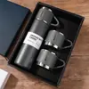 Taza Térmica de Acero Inoxidable 304 con Tres Tapas Taza de Regalo Empresarial Taza de Agua en Caja de Regalo