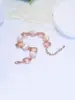 Explotaciones transfronterizas al por mayor pulsera geométrica simple de calcedonia para mujer con incrustaciones de ópalo en oro, empaque independiente, europea y americana