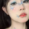 Maquillaje de Ojos de Celebridad de Internet Pegatinas Faciales de Mariposa Transparentes Maquillaje para Escenario de Actuación Pegatinas Faciales 3D de Hada Pedrería al por Mayor