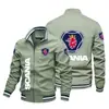 Chaqueta Nueva de Primavera y Otoño para Hombre Chaqueta con Logotipo de Motocicleta Chaqueta Deportiva con Logotipo de Coche Top Camisa con Cremallera Estampada