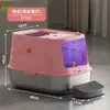 Bandeja Sanitaria para Gatos Totalmente Cerrada de Acero Inoxidable, Inodoro Grande de Doble Propósito para Gatos, Bandeja para Arena de Gatos Anti-Salpicaduras, Suministros para Gatos Directo de la Fábrica Fuente