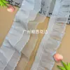 En Stock Gasa Plisada Encaje Multicapa Volantes Plisados para Puños y Dobladillos de Falda Hechos a Mano DIY