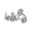 Con soporte inferior para aretes colgantes diámetro interior 12/10/8mm acero inoxidable pulido espejo accesorios de joyería DIY