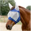 Cubierta para la cabeza de caballo para protección de orejas, protección ocular, protección de la cabeza, protección contra el viento y la arena, protección contra picaduras de mosquitos y moscas, máscara para caballos, protección ocular para caballos, protección solar, transpirable