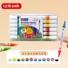 Plumones Acrílicos Transfronterizos con Punta Única y Cuerpo Triangular, 36 Colores de Plumones Acuarela, Set Específico de Arte para Dibujo Infantil
