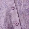 Camisa de Ramio Cubre Barriga de Verano para Madre 2025 Verano Nueva Llegada Vintage Artística Bordada Algodón y Lino Top de Manga Corta para Mujer