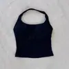 Chaleco de Yoga Ajustado Cruzado con Cuello Halter, Nuevo Chaleco Deportivo de Secado Rápido y Alta Elasticidad, Top Versátil Casual Ajustado