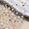 Nuevas Pegatinas para Uñas Estilo Ins con Relieve de Graffiti Florales Lindas DIY 3D Dibujos Animados Estilo Japonés