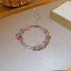 Pulsera de piedra de cristal de color contrastante para mujer, verano 2022, nuevo diseño de nicho Ins, pulsera de cuentas para pareja, amigas