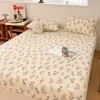 Funda de sábana de gasa de doble capa, una sola pieza, para uso doméstico, protector de colchón, adecuado para habitaciones de estudiantes, funda para cama individual, ropa de cama de alta calidad, estilo nuevo
