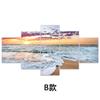 Pintura Colgante de Lujo Personalizada Pintada con Spray para Sala de Estar, Hotel, Apartamento, Dormitorio, Mesita de Noche, Decoración de Atardecer Junto al Mar