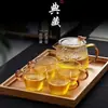 Mini Tetera de Vidrio Estilo Retro Pequeña Resistente a Altas Temperaturas con Filtro Infusor de Té Transparente Juego de Tetera Kung Fu