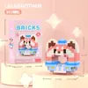 Boneca Desenho Animado Donut Blocos de Montar Urso Morango Montagem Brinquedos Educativos Infantis Presentes de Celebridade da Internet Atacado Dropshipping