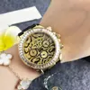 Reloj para Hombre de Esfera Grande de Alto Valor Lujo Automático Reloj Seis Manecillas Segundero Continuo Patrón de Tigre Reloj Dominante para Hombre