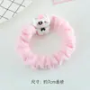 Cuerda para el pelo de gatito rosa linda de dibujos animados Banda de goma de terciopelo Diadema de alta elasticidad Accesorios para el cabello para niños Lazo para el pelo de intestino delgado