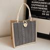 Bolsa de linho de alto valor nova ins all-match, grande capacidade, bolsa de viagem para estudantes e mulheres