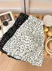 Falda elástica de cintura alta con estampado floral, efecto adelgazante, dobladillo con volantes, falda corta anti-exposición, falda de capas para mujeres petite