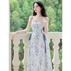 Vestido de dos piezas con tirantes finos para mujer, primavera y verano 2025