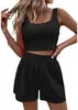 Amazon Verano Estilo Girly Fresco y Dulce Traje Casual de Punto sin Mangas para Mujer Color Sólido de Moda