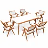 Silla de marco de aleación de aluminio minimalista moderna con respaldo de malla y juego de mesa de comedor de losa de roca, adecuado para restaurantes autoservicio de hotel y uso en exteriores