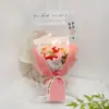 Presente Prático para o Dia do Professor: Buquê de Fio de Tricô, Girassóis Crochê Feitos à Mão para Meninas, Flores Artificiais Tecidas Criativas