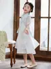 Vestido Cheongsam para Niñas 2026 Verano Nuevo Estilo Nuevo Estilo Chino Vestido Hanfu Vestido de Princesa para Niños Atuendo de Verano