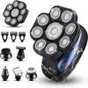 Afeitadora doméstica multifuncional con 9 cabezales afeitadora eléctrica lavable cortapelos para hombre afeitadora de barba máquina para cabeza calva