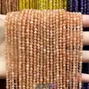Suministrado directamente por el fabricante: cuentas redondas pequeñas de piedra natural, cuentas de arroz, cristal, turmalina, cuentas redondas de ágata, materiales hechos a mano para DIY, accesorios para pulseras