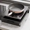Prateleira de Armazenamento para Cozinha Tampa de Fogão a Gás de Aço Carbono Utensílios de Cozinha Suporte para Tampo de Fogão a Gás Fogão de Indução Prateleira de Bancada