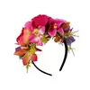 Diadema de Flores Artificiales Estilo Nuevo para Amazon Diadema de Guirnalda de Flores Estilo Bohemio Tocado de Flor de Tela para Sesión de Fotos para Mujeres