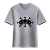 Nueva camiseta de One Piece Anime bidimensional para hombre y mujer, camiseta de verano de algodón de manga corta con la bandera de calavera pirata de Luffy Solon