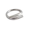 Anillo para Mujer Plata de Ley 925 Línea Viento Frío Irregular Brillante Versión Ancha Anillo Anillo para Mujer Estilo Coreano Trendy Estilo Japonés y Coreano