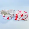 Molde para Pastel Horno Herramientas de Horneado Caseras Papel de Aluminio Pudín Lata Pequeña Caja de Papel Forma de Corazón Tostada Tiramisú Taza