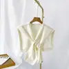 Chal de hombro primavera y otoño prenda exterior Corea del Sur tejido anudado bufanda para habitación con aire acondicionado bufanda para el cuello de mujer capa pequeña