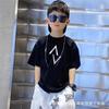 Verano 100% Algodón Puro Grande Infantil Moderno Holgado Manga Corta Para Hombres y Mujeres Suave Algodón Transpirable que Absorbe el Sudor Camiseta de Media Manga