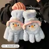 2025 Novas Luvas de Pelúcia de Pinguim Fofas para Meninas Inverno Mais Fáceis de Combinar Estilo Coreano Quente Curto Desenho Animado Luvas de Pescoço