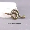 Llavero de serpiente vintage envejecido de latón puro, llavero de la serpiente del zodiaco, colgante para llave de coche, estilo popular de mercado callejero